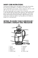 Предварительный просмотр 3 страницы Farberware 280 Use And Care Instructions Manual