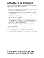 Preview for 2 page of Farberware FAC500G Use And Care Instructions Manual