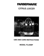 Preview for 1 page of Farberware FCJ300P Use And Care Instructions Manual