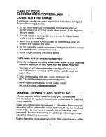 Preview for 6 page of Farberware FCM050 Use And Care Instructions Manual