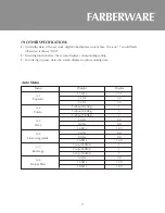 Preview for 17 page of Farberware FM09SS Instruction Manual