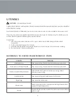 Preview for 8 page of Farberware FMO11AESBKA Instruction Manual