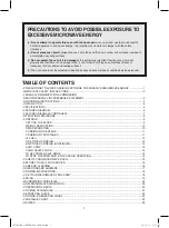 Preview for 2 page of Farberware FMO11HBTBKI Instruction Manual