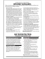 Preview for 2 page of Farberware FP3200FBS Instruction Manual