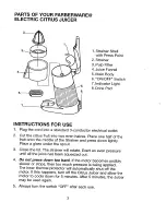 Preview for 4 page of Farberware FPJOO1 Use And Care Instruction