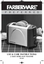 Farberware FPT200 Preferred Use And Care Instructions Manual preview