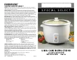 Preview for 1 page of Farberware FSRC140 SPECIAL SELECT Use And Care Instructions Manual