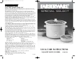 Farberware FSSC500 SPECIAL SELECT Use And Care Instructions Manual preview