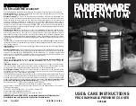 Preview for 1 page of Farberware Millenium FPC600 Use & Care Instructions Manual