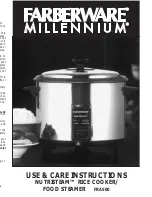 Preview for 1 page of Farberware Millenium NUTRISTEAM FRA500 Use & Care Instructions Manual