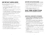 Preview for 2 page of Farberware Millennium FTO320SS Use And Care Instructions Manual