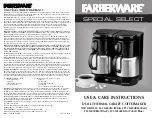 Предварительный просмотр 1 страницы Farberware SPECIAL SELECT FSCM200BM Use And Care Instructions Manual