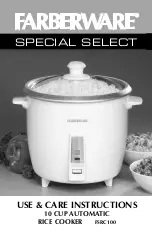 Farberware Special Select FSRC100 Use & Care Instructions Manual preview