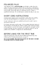 Предварительный просмотр 4 страницы Farberware Special Select FSRC100 Use & Care Instructions Manual