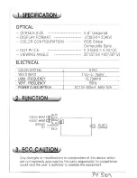 Preview for 2 page of Farenheit 5.8" TFT LCD Wide color monitor User Manual