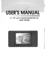 Farenheit 5" TFT LCD Color Monitor User Manual preview