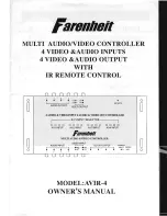 Farenheit AVIR-4 Owner'S Manual preview