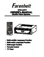 Farenheit DVD-34TV Owner'S Manual preview