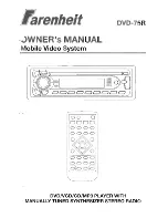 Предварительный просмотр 1 страницы Farenheit DVD-75R Owner'S Manual