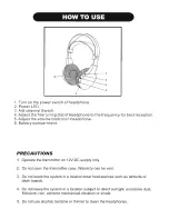 Предварительный просмотр 6 страницы Farenheit RF2CH Operation Manual