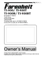 Farenheit TI-930 Owner'S Manual preview