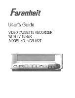 Preview for 1 page of Farenheit VCR-102T User Manual