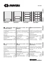 FARFISA INTERCOMS myLogicvideo Profilo CD2131PL Manual предпросмотр