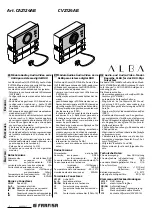 Preview for 2 page of Farfisa ALBA CA2124AB Manual