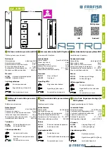 Preview for 1 page of Farfisa Astro Series Manual