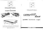Farfisa Compact Owner'S Manual preview