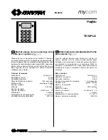 Preview for 12 page of Farfisa Profilo TD10PLG Manual