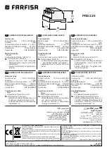 Farfisa PRS 220 Quick Start Manual предпросмотр