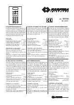 Preview for 1 page of Farfisa TD6100 Manual