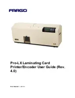 FARGO electronics Pro-LX Pro-LX Laminating Card... User Manual preview