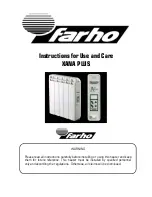 Farho XANA PLUS Instructions For Use And Care Manual preview