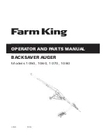 Preview for 1 page of Farm King 1050 Operator And Parts Manual