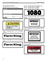 Preview for 20 page of Farm King 1050 Operator And Parts Manual