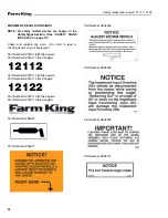 Preview for 26 page of Farm King 12112 Operator And Parts Manual