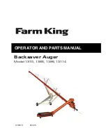 Preview for 1 page of Farm King 13114 Operator And Parts Manual