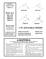 FARM STAR BSF-122 Owner'S/Operator'S Manual preview