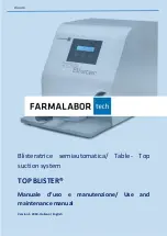 Preview for 1 page of FARMALABOR TOP BLISTER Use And Maintenance Manual