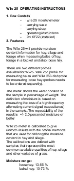 Preview for 2 page of Farmcomp Wile 25 Operating Instructions Manual