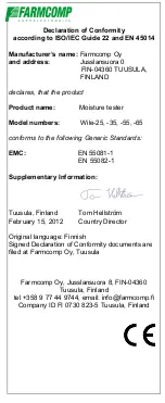 Предварительный просмотр 65 страницы Farmcomp WILE-26 User Manual