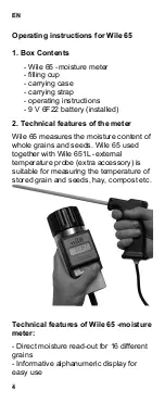 Preview for 4 page of Farmcomp Wile 65 Operating Instructions Manual