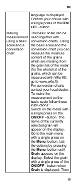 Preview for 15 page of Farmcomp Wile 65 Operating Instructions Manual