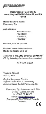 Preview for 39 page of Farmcomp Wile 65 Operating Instructions Manual