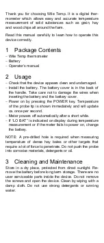 Preview for 2 page of Farmcomp Wile TEMP Operator'S Manual