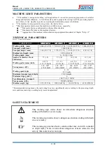 Preview for 5 page of Farmet VERSO 6 PS Operating Manual