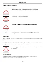 Preview for 2 page of Farmi Forest Corporation 90 Operation, Maintenance And Spare Parts Manual