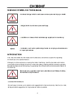 Предварительный просмотр 2 страницы Farmi Forest Corporation CH380HF Operation, Maintenance And Spare Parts Manual